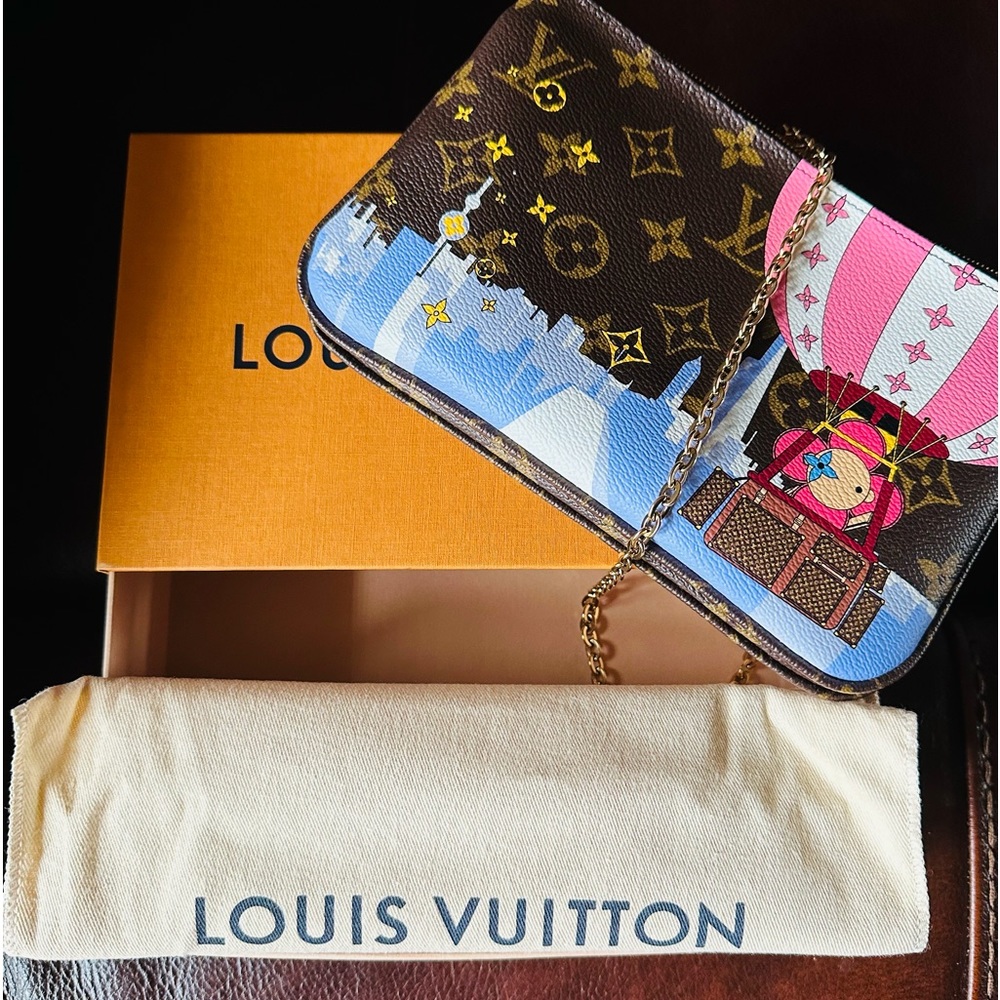 🩷🤎Louis Vuitton Monogram Double
Pochette Vivienne Limited
Edition🤎🩷